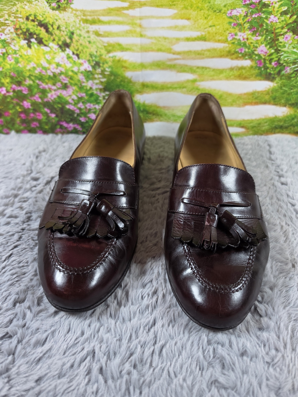 Salvatore Ferragamo Brown Leather Tassel Loafers - Size 7 2E
